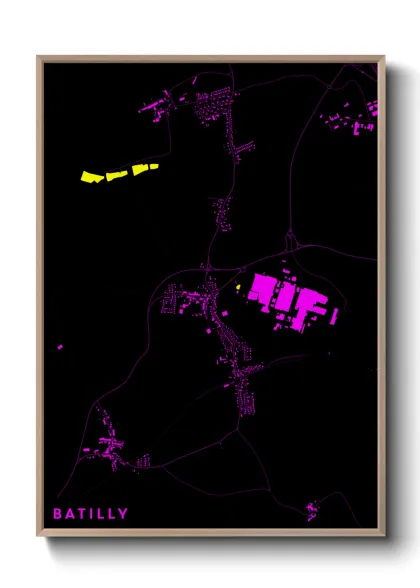 Une affiche de carte sur Batilly