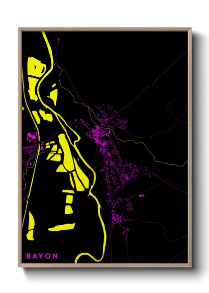 Une affiche de carte sur Bayon