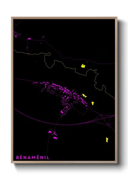 Une affiche de carte sur Bénaménil