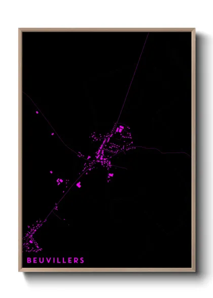 Une affiche de carte sur Beuvillers