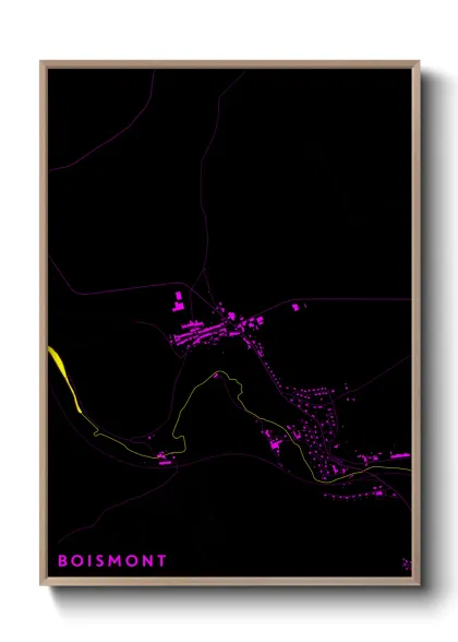 Une affiche de carte sur Boismont