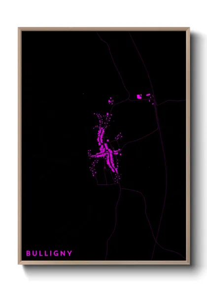 Une affiche de carte sur Bulligny