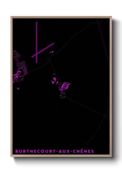 Une affiche de carte sur Burthecourt-aux-Chênes