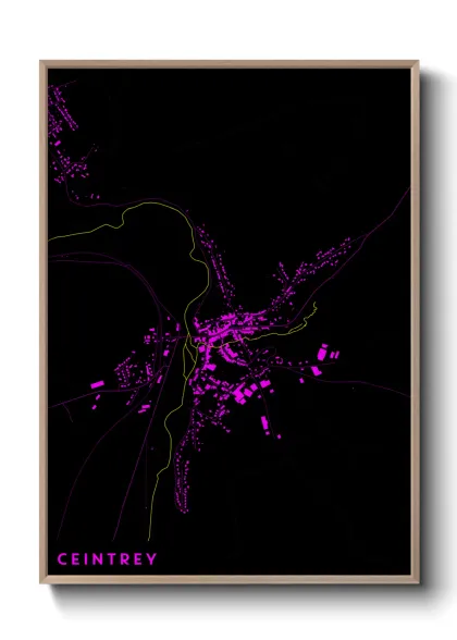 Une affiche de carte sur Ceintrey