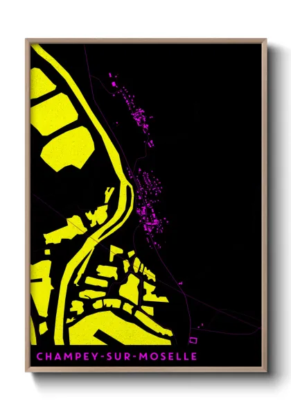 Une affiche de carte sur Champey-sur-Moselle