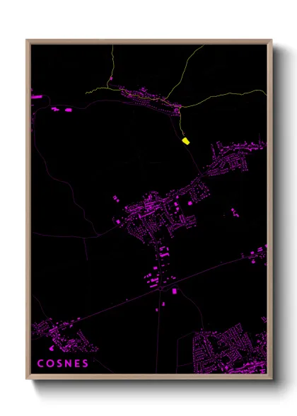 Une affiche de carte sur Cosnes