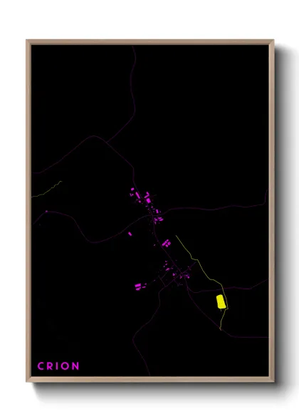 Une affiche de carte sur Crion