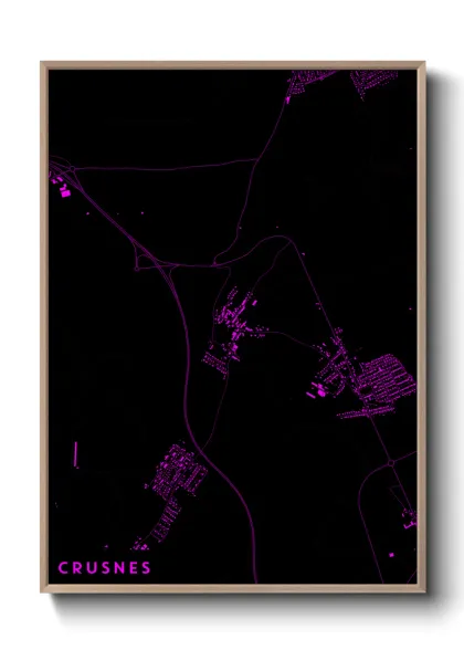 Une affiche de carte sur Crusnes
