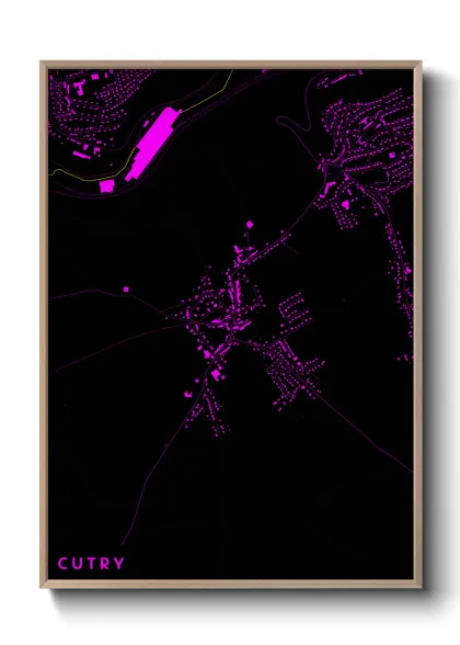 Une affiche de carte sur Cutry