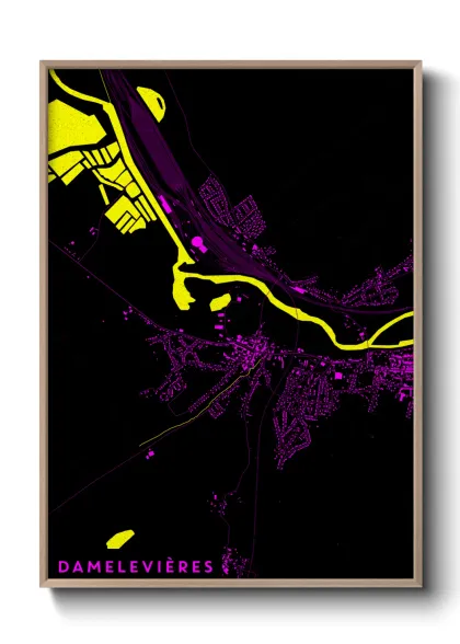 Une affiche de carte sur Damelevières