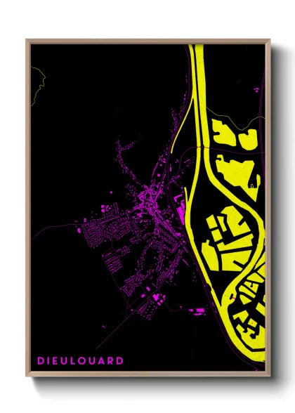 Une affiche de carte sur Dieulouard