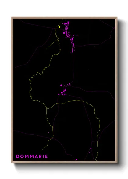 Une affiche de carte sur Dommarie