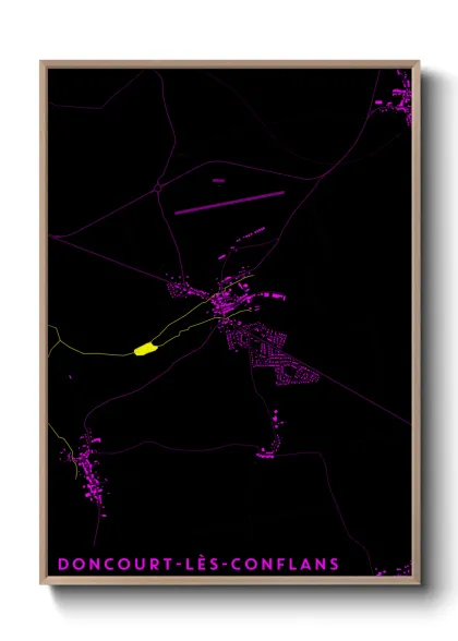 Une affiche de carte sur Doncourt-lès-Conflans