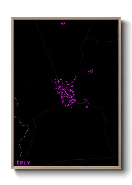 Une affiche de carte sur Éply