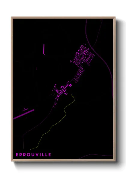 Une affiche de carte sur Errouville