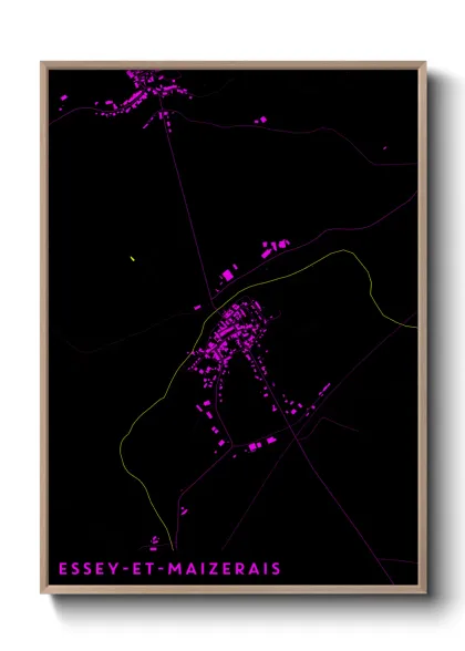 Une affiche de carte sur Essey-et-Maizerais