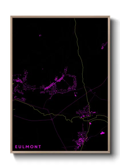 Une affiche de carte sur Eulmont
