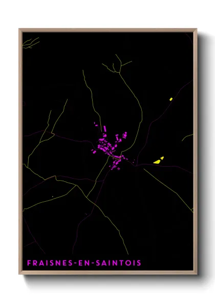 Une affiche de carte sur Fraisnes-en-Saintois