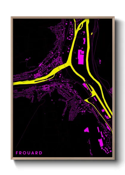 Une affiche de carte sur Frouard