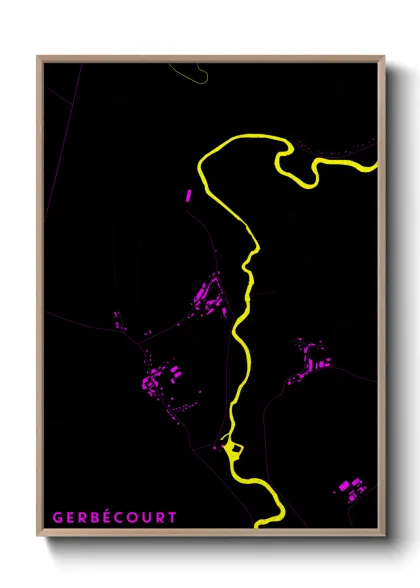 Une affiche de carte sur Gerbécourt
