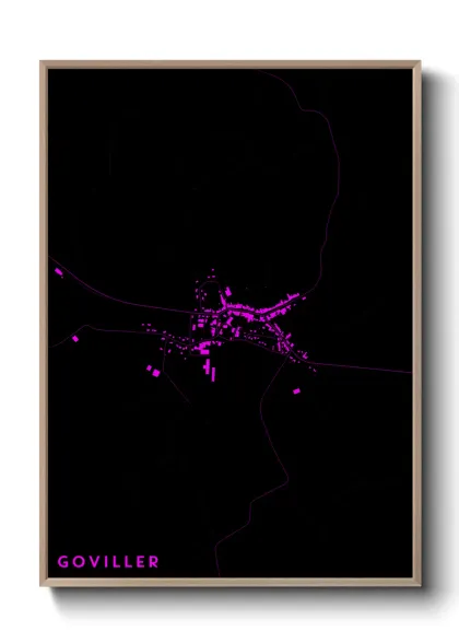 Une affiche de carte sur Goviller