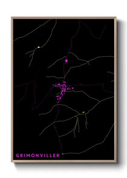 Une affiche de carte sur Grimonviller