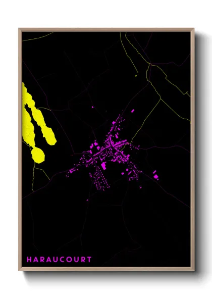 Une affiche de carte sur Haraucourt