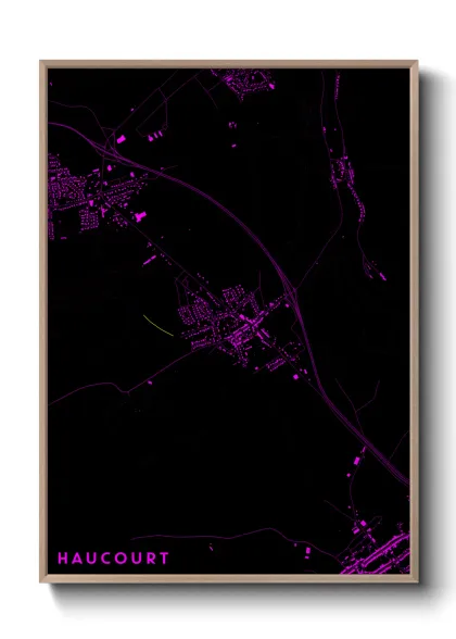 Une affiche de carte sur Haucourt