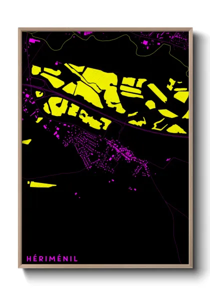 Une affiche de carte sur Hériménil