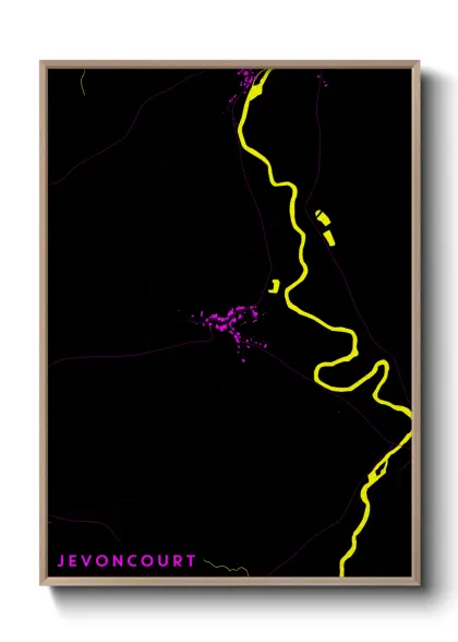 Une affiche de carte sur Jevoncourt