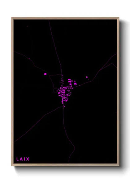 Une affiche de carte sur Laix