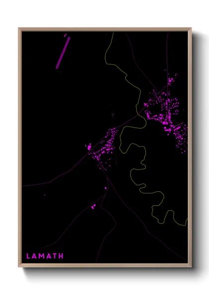 Une affiche de carte sur Lamath