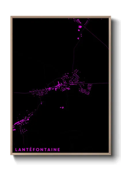 Une affiche de carte sur Lantéfontaine