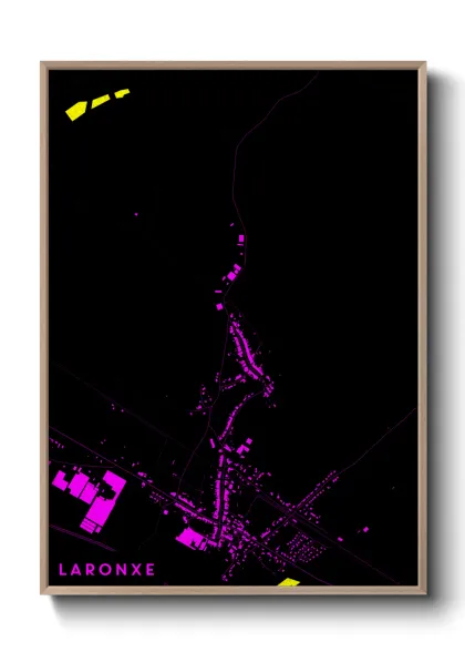 Une affiche de carte sur Laronxe