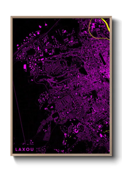 Une affiche de carte sur Laxou