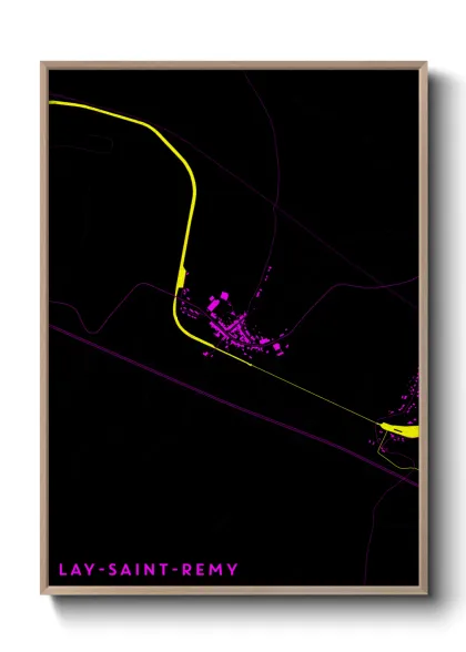 Une affiche de carte sur Lay-Saint-Remy