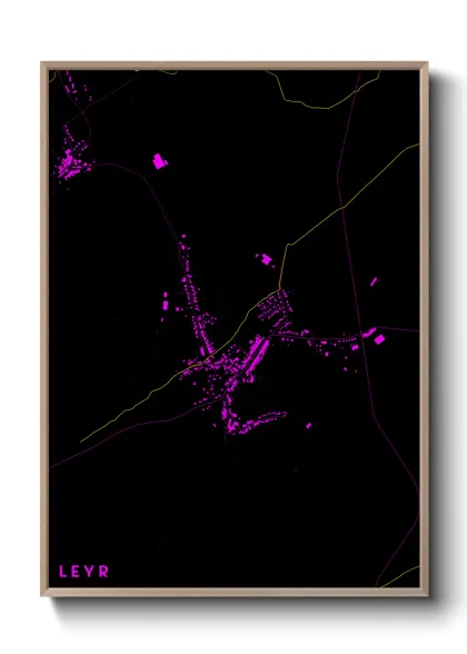 Une affiche de carte sur Leyr