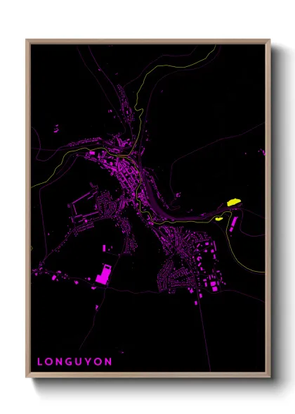 Une affiche de carte sur Longuyon