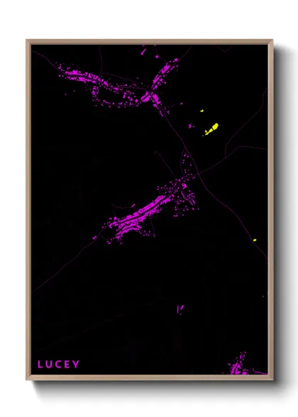 Une affiche de carte sur Lucey