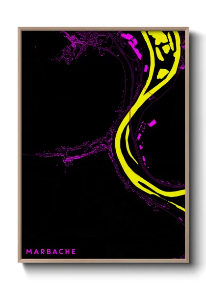 Une affiche de carte sur Marbache