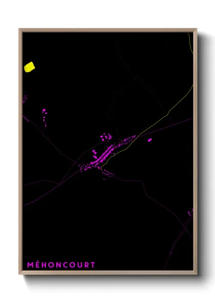 Une affiche de carte sur Méhoncourt