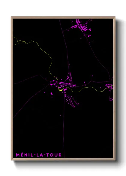 Une affiche de carte sur Ménil-la-Tour