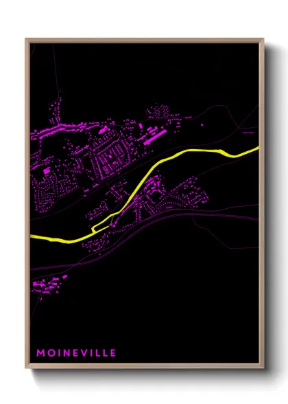 Une affiche de carte sur Moineville