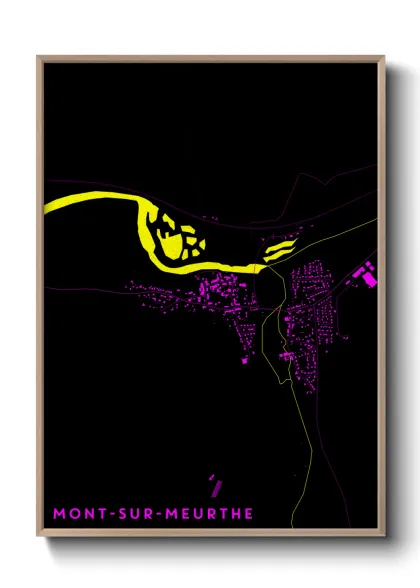 Une affiche de carte sur Mont-sur-Meurthe