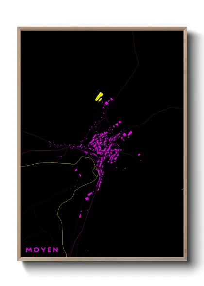 Une affiche de carte sur Moyen