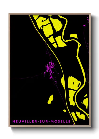 Une affiche de carte sur Neuviller-sur-Moselle