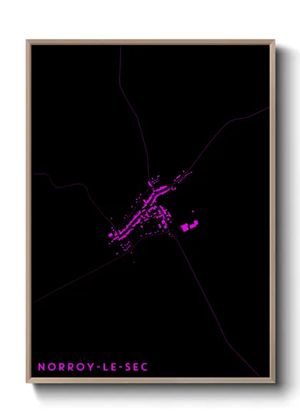 Une affiche de carte sur Norroy-le-Sec