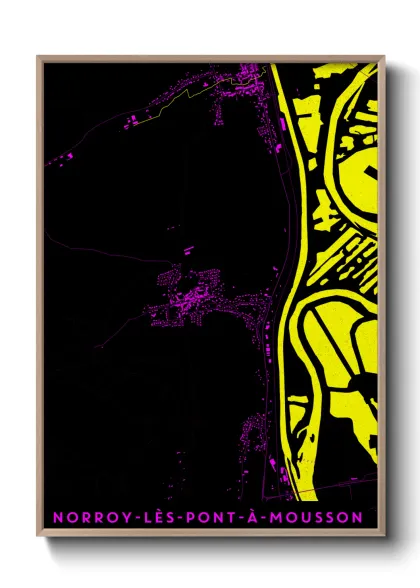 Une affiche de carte sur Norroy-lès-Pont-à-Mousson