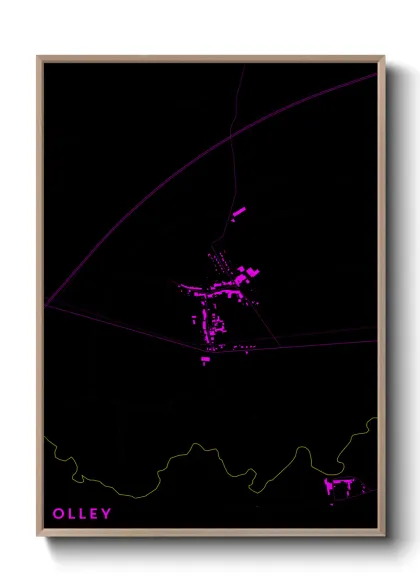 Une affiche de carte sur Olley