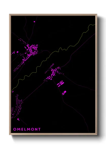 Une affiche de carte sur Omelmont